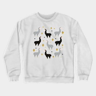 Llama Pattern Crewneck Sweatshirt